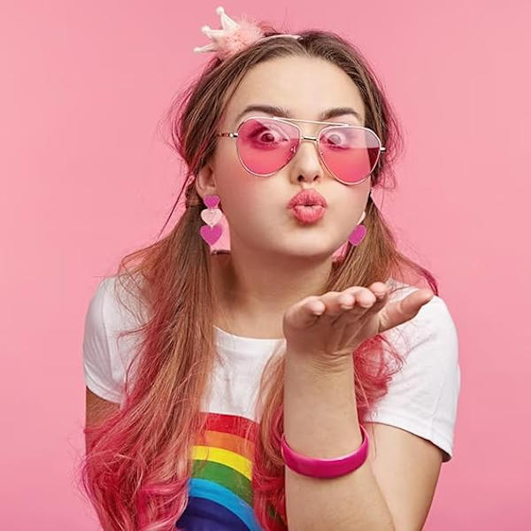 Hjerte Øreringe, Akryl Store Hjerte Øreringe Koncert Musik Elsker Øreringe Statement Smykker til Kvinder Piger Jul Valentinsdag, Plastik