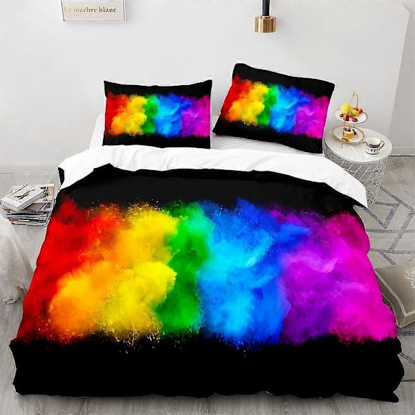 v3041 Sengetøy Regnbue LGBT Dynetrekksett Barnesengesett Dynetrekk Sengetøy IU3041 135x200cm 53x78in