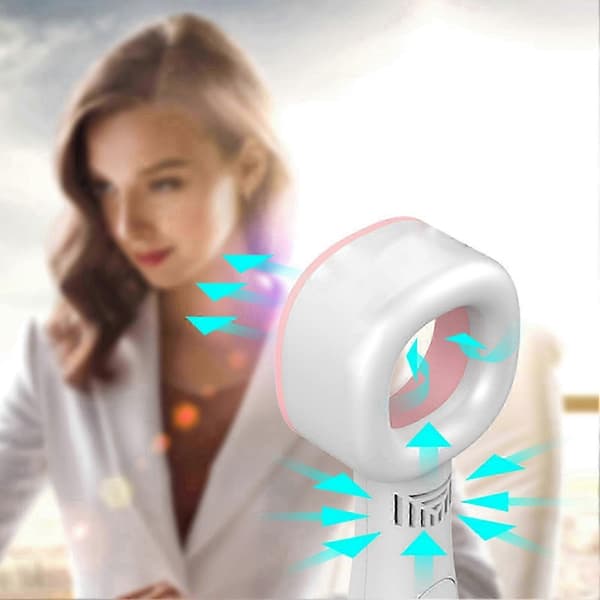 Mini bladeless elektrisk håndholdt ventilator: Perfekt til udendørs, rejser og kontor-pcl1 White