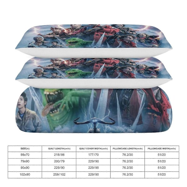 x6 Ghostbusters 3-delt sengetøjssæt Varmt og behageligt blødt dynebetræk sengetøjssæt med 1 dynebetræk og 2 pudebetræk til soveværelse b6 200x200cm 78x78in