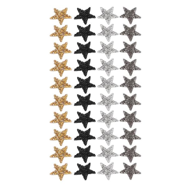 40 Pcs Iron-on Patches Rhinestone Star Pattern Delicate Decorative Fabric Patches 4 X 4cm