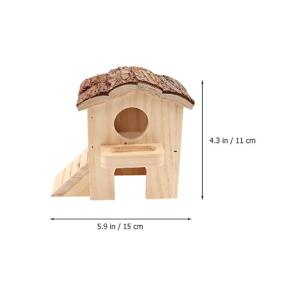 1 st Hamster Kreativ Rolig Trä Hus Leksak Hamster Hus Husdjur Bo Sova Hus För Hamster Sova