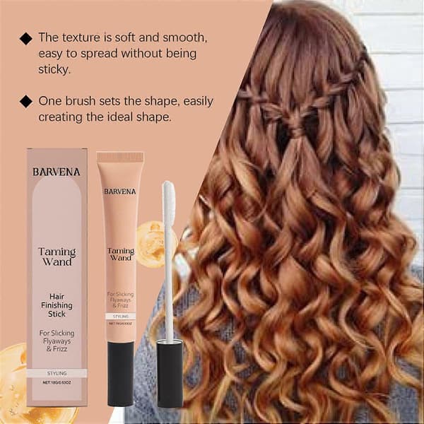 Fly Away Stick til hår - Edge Control Stick til flyaways, babyhår og pandehår - Taming Wand Hårmascara - Rejsestørrelse Styling Essential 18mL 2pcs