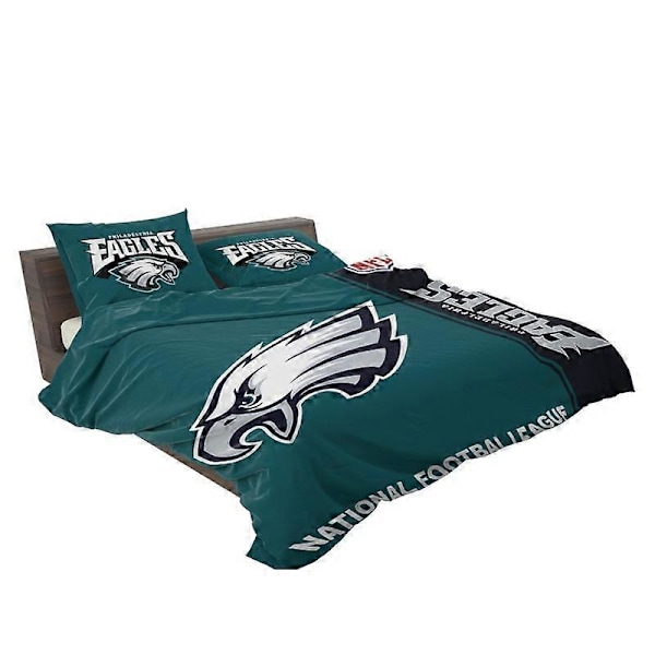 v4573 Sengelinned NFL Philadelphia Eagles Dynebetræk Sæt Super Sengetøj Bløde Sengelinned IU4573 135x200cm 53x78in