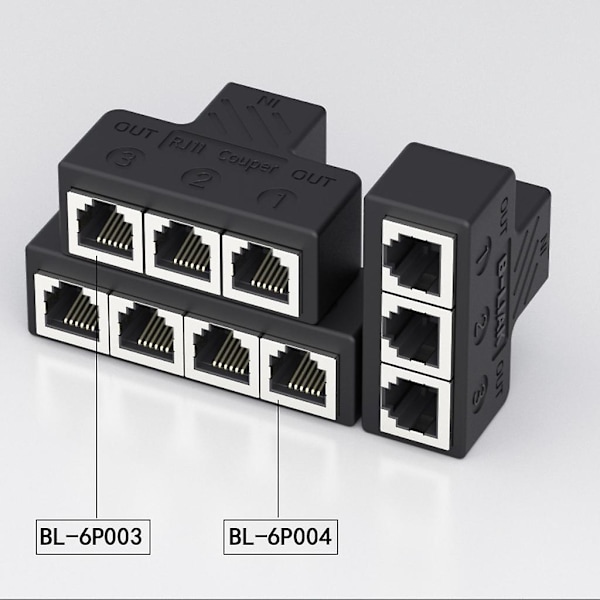 Rj11 6p6c puhelinliittimien jakaja Selkeä viestintä Useita käyttötarkoituksia 1 to 3