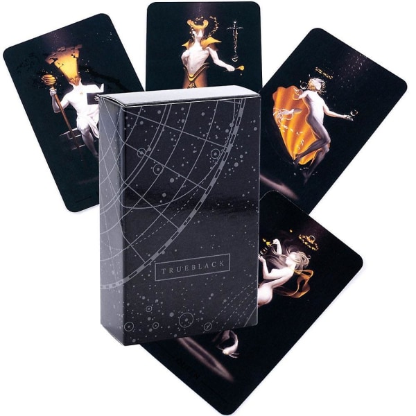 True Black Tarot True Black Tarot-kort Magisk seremoni bord Nytt århundre Waite Retro Tarot-spill Juegos De Mesa Ches Shry combination