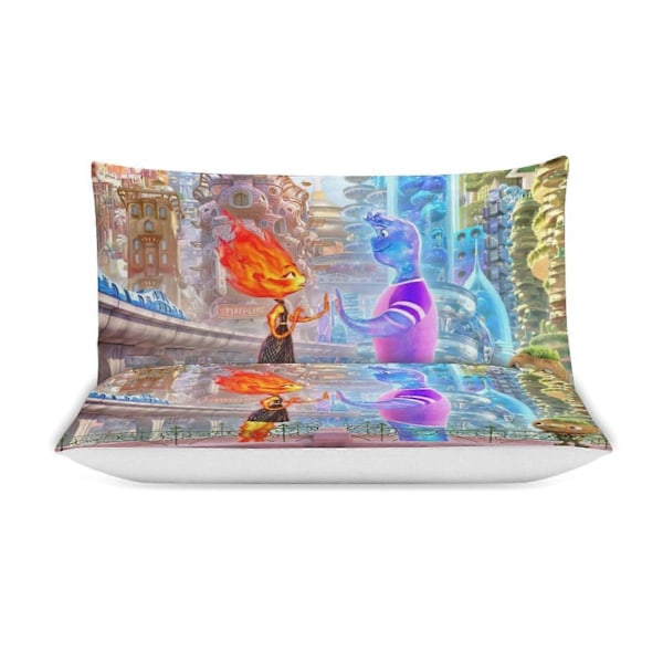 x285 Elemental 3-delars Sängklädesset Varmt och Bekvämt Mjukt Påslakanset med 1 Påslakan och 2 Örngott för Sovrum b285 200x200cm 78x78in