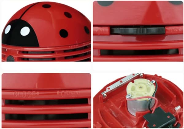 Mini Vacuum Cleaner for Desk, Ladybug Design, Home Office, Dust Collector, Table Vacuum Cleaner, Computer