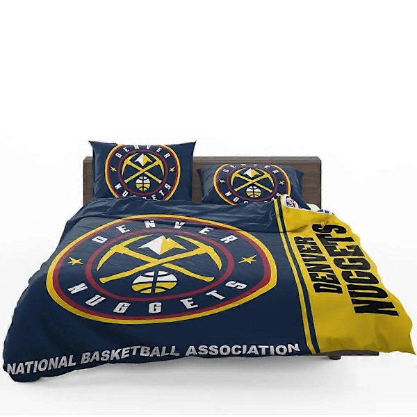 v4070 Sengetøy Denver Nuggets NBA Basketball Dynetrekksett Soveromsdekor Dynetrekk Sengetøy IU4070 200x200cm 78x78in