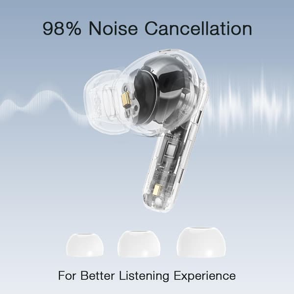 Earpods Pro Headphones with Bluetooth 5.0, Wireless Bluetooth Headphones with Smart Touch Screen Case, Noise Cancellation for Clear Calls for iOS & Android
