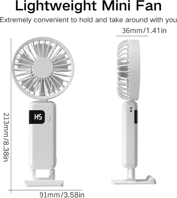 Mini håndholdt ventilator USB genopladelig lille ventilator