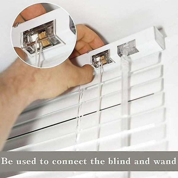 4 stk. Blind Wand Tilt Control Wand Tilter for 1 tommers Mini Blind Head Rail Blind Tilt Mekanisme Erstatning med D-formet Gear Tilt Mekanisme Hook C