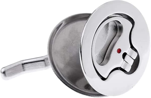 52mm Båt 316 Rustfritt Stål Flush Mount Pull Hatch Cam Latch Løftehåndtak Med Bakplate, Sølv 1stk