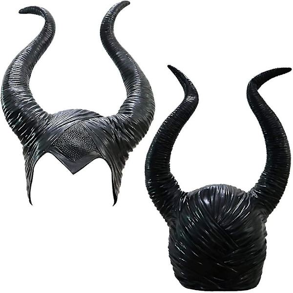 Halloween Maleficent Horn Hovedbøjle Cosplay Sort, Ond Maleficent Hovedbeklædning Ornament, til Kvinde/Mand