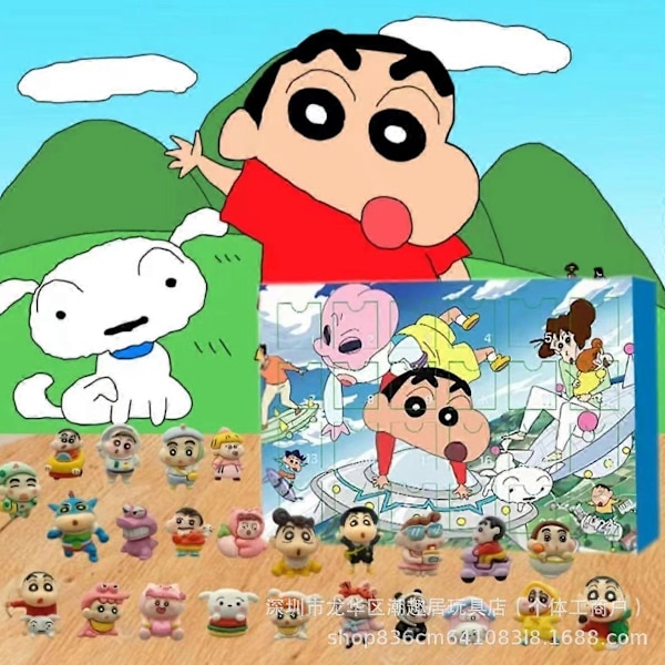 Halloween-kostymer 2024 Nya Crayon Shin-chan Överraskningsblindbox Semestergåva Nedräkning 24 Kalender Blindbox Rolig Blindbox A159