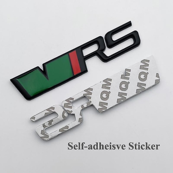 3d Rs-logo Vrs-emblem Navneskilt Bil Frontgitter Bagagerum Emblem Til Skoda Fabia Kodiaq Superb Octavia 2 3 A5 A7 Rs Vrs Tilbehør