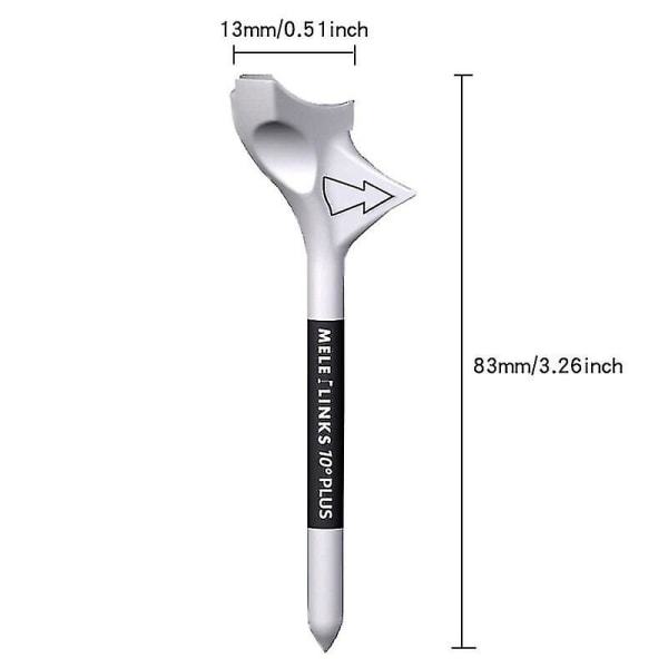 Uusi golf-tiit - Kestävä golf-tiit - 10 asteen kallistuskulma vähentää pyörimistä - Nollavastus - Kestävämpi pelata - Golfaajien harjoitteluun 4pcs