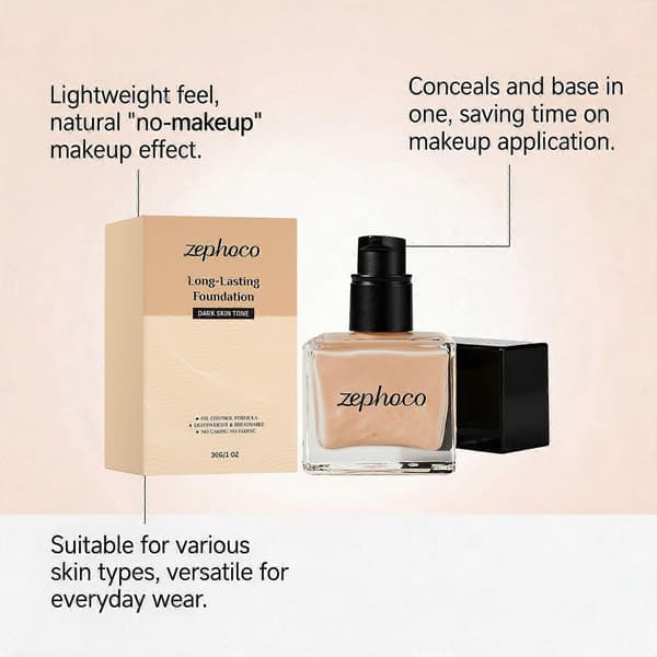 Let dækkende concealer-foundation, silkeblød tekstur, skjuler hudfejl, ansigtsmakeup-tilbehør i flere toner white 1pcs