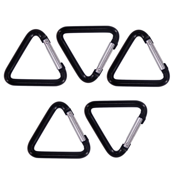 Farfi 5 st multifunktionell triangellås snap aluminiumlegering karbinhake för utomhusbruk Black