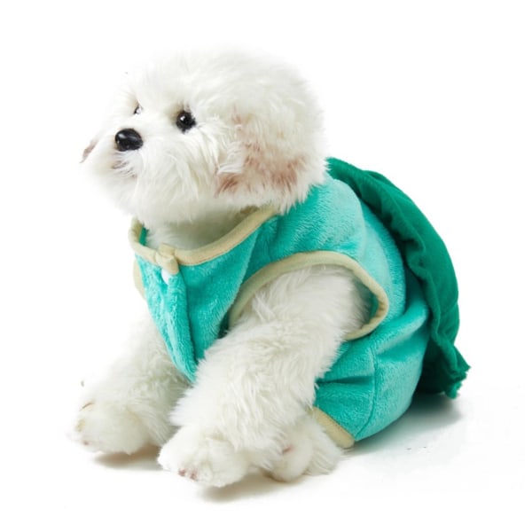 Hund Skildpadde Kostume Kæledyr Kat Halloween Skildpadde Kostumer Sjovt Cosplay Outfit Flannel Varmt Tøj M