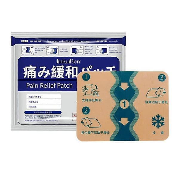 Japanskt smärtlindrande plåster, 4-vägs elastisk duk för nacksmärta blue 7pcs