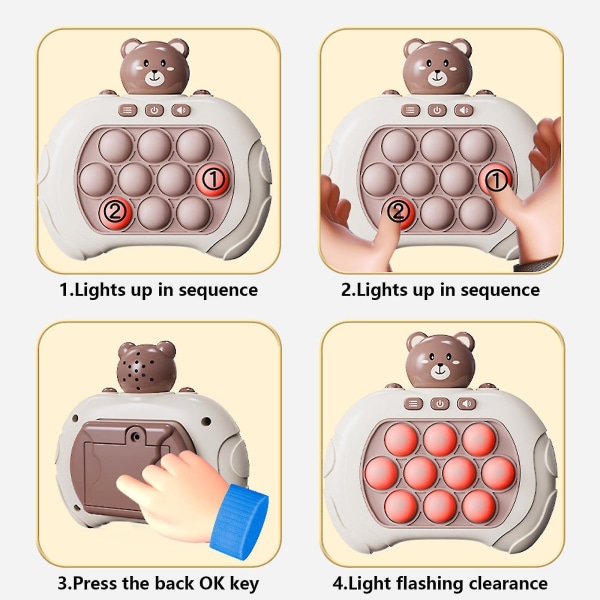 Xiao Meng Bear Puslespil Bear Sound And Light Game Machine Dekomprimerer børnelegetøj - Jxlgv astronaut