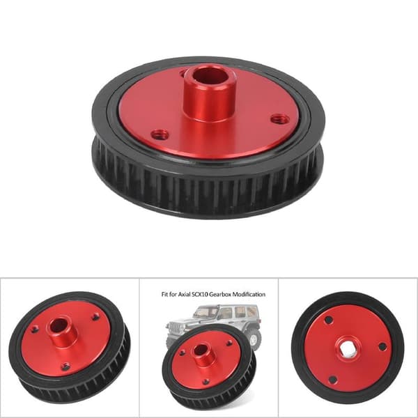 Rubber Belt Gearbox Modified Gear Combination Suitable for Axial SCX10 RC Car Model Black