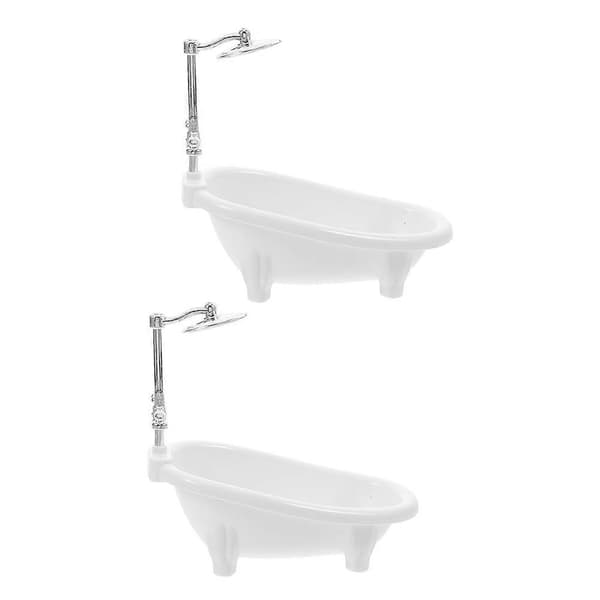 Mini badekar dukkehus dekoration model til badeværelse 2 stk. sæt