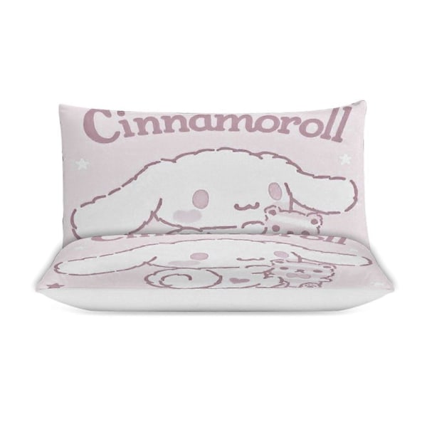 v368 Cinnamoroll 3-delt Twin Sengesæt - Inkluderer 1 Enkelt Dyne og 2 Pudebetræk Sengelinned - Falmebestandig Mikrofiber - Cinnamoroll io368 135x200cm 53x78in