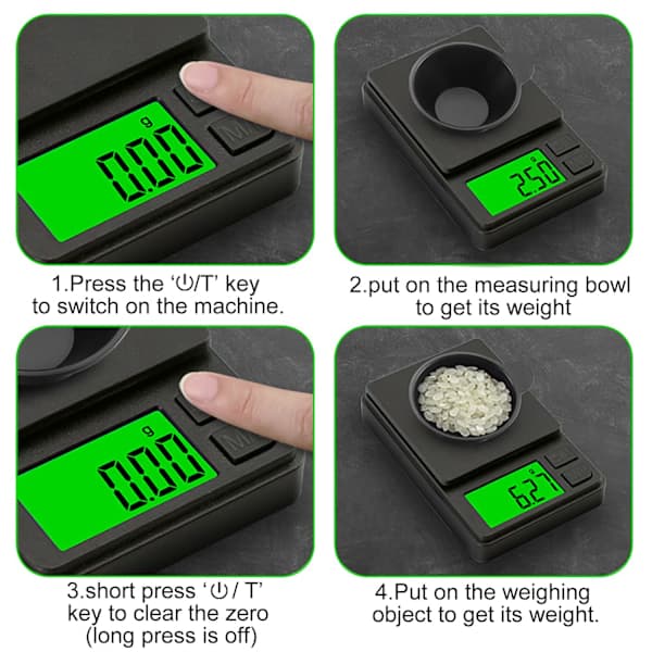 Digital Precision Scale 0.1g/1000g, Portable Scale, Jewelry Scale, Multifunctional Milligram Pocket Scale, with LCD Display