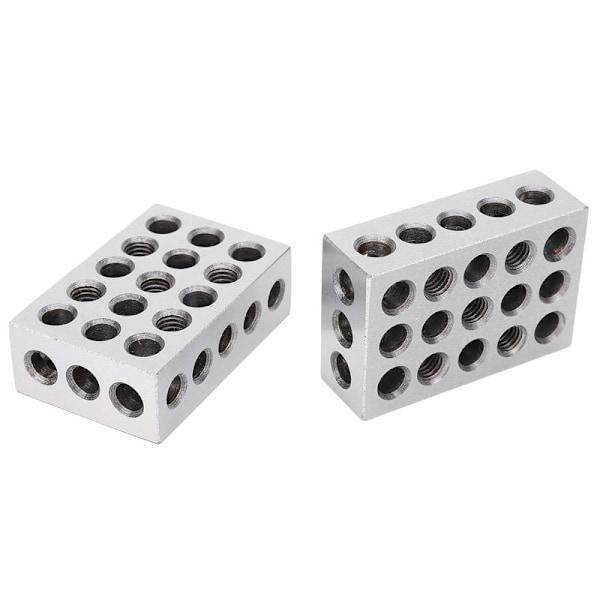 123 Block 1 2 3 Block Metrisk Krom Stål Silver 1 Par 1‑2‑3 Block 23 Hål Matchade 0,0002In Maskinist 123 Jigg Ultra Precision Industriell Tillförsel