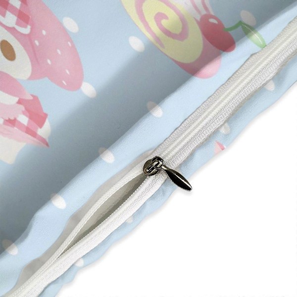 v1219 Sanrio Täcke Set Tjockt Mjukt 3-delars Sängklädesset Året Runt Täcke med 2 Örngott för Vuxna Kvinnor Flickor Tonåringar Hem Rum Inredning io1219 135x200cm 53x78in