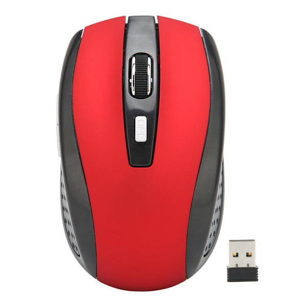 Mini Wireless Mouse 2.4GHz 3 Levels DPI Adjustable Wide Compatibility Mini Matte Texture Computer Accessories Red