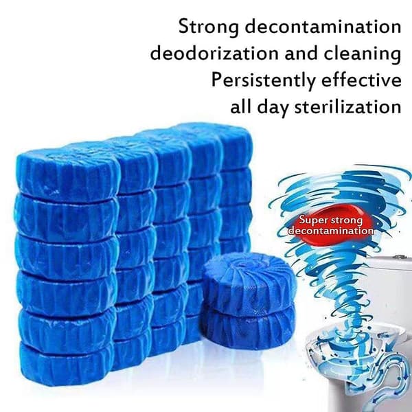 Toiletrensende Deodorant Skålrenser Pletfjerner Blå Tabs Tablet Flush Tank As shown