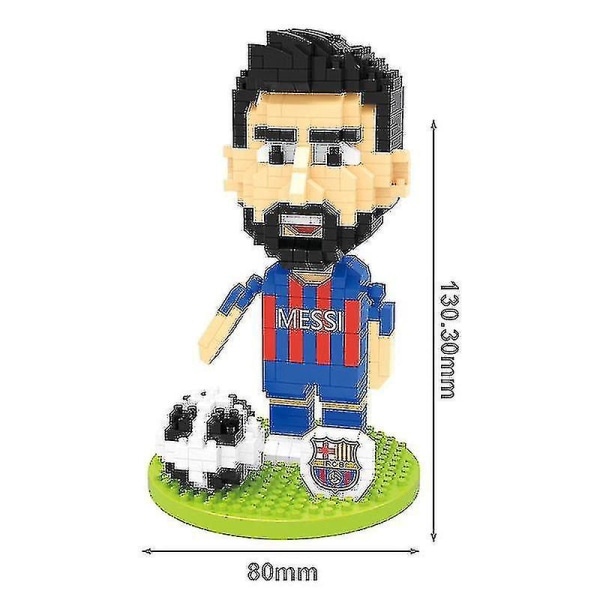 Super Fodbold Superstjerne Messi VM Fodbold Samle Legetøj Dreng Gave Voksen Byggeklods Legetøj Høj Kvalitet
