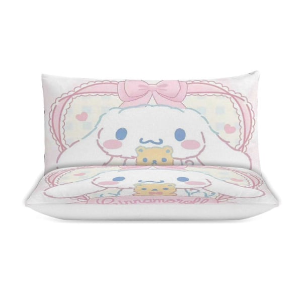 v783 Cinnamoroll 3-delars Twin Sängset - Inkluderar 1 Enkelt Täcke och 2 Örngott Sängkläder - Färgbeständig Mikrofiber - Cinnamoroll io783 240x260cm 94x102in