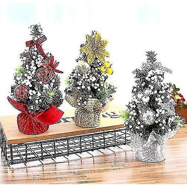 20cm Miniature Juletræ Julepynt, Juletræ Mini Kunstigt Juletræ Min Bd