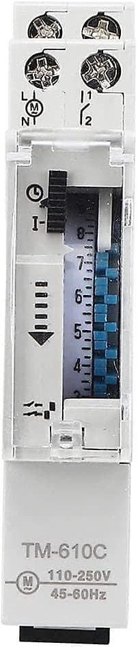 Rail Time Switch Intelligent Din Rail Timing Control Switch Timer Relay Tm610c 220v For Street Light