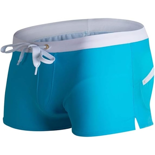 Badbyxor Herr Badshorts för Herr Andningsbara Badbyxor Byxor Solid Badkläder Strandshorts Slim Wear XL Blue