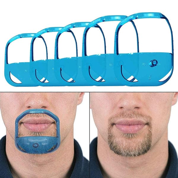 5 kpl Rakmall Shaper Miehet Goatee Style Design Parta Musta Läpinäkyvä