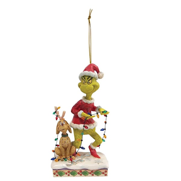 Grinch-Painettu Akryylilevy-Ripuskoristeet Joulukuusi Joulu Riippuva 2D Koristeet C