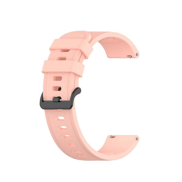 Til Garmin Forerunner 55 20 mm ensfarvet blød silikone urrem Pink