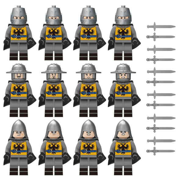 Knights Warrior Soldat Minifigur Byggeklodser Børnelegetøjssæt I