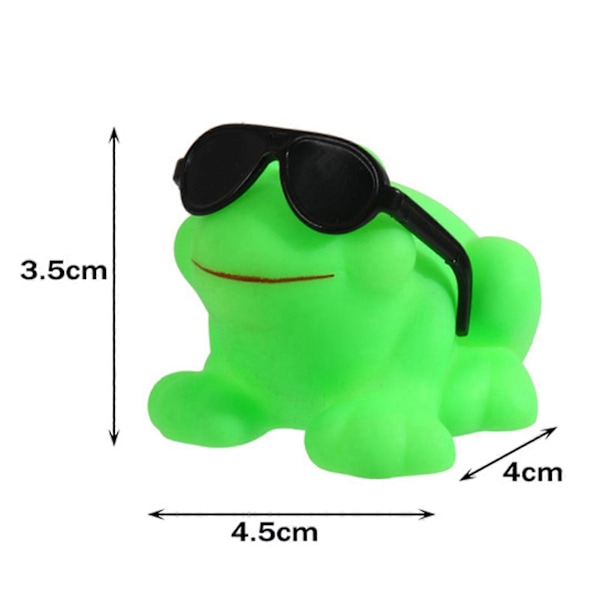 16 kpl / sarja aurinkolasit sammakko lelu mini kelluva kumi sammakko kylpy lelu stressi tylsyys helpotus lasit vihreä sammakko nipistää vinku lelu lapset aikuiset lahja Green