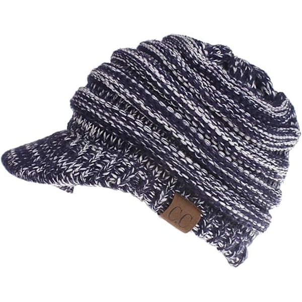 Vintervarma hästsvansmössor Navy White