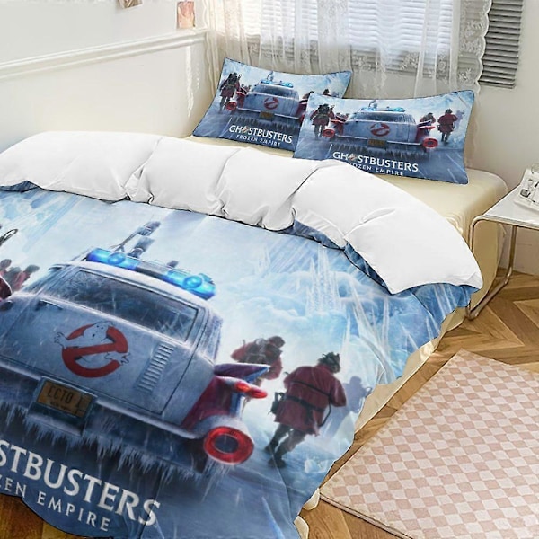 x279 Ghostbusters 3-osainen vuodevaatesetti Lämmin ja mukava pehmeä pussilakanasetti 1 pussilakanalla ja 2 tyynyliinalla makuuhuoneeseen b279 135x200cm 53x78in