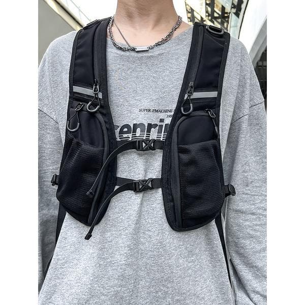 Løpevest for Telefon med Refleksstriper | Justerbar og Ventilerende | Vanntett | Unisex Design for Menn og Kvinner