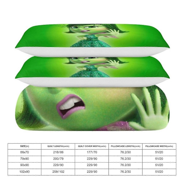 x371 Innsiden Ut 3-delt Sengesett Varmt og Komfortabelt Mykt Dynetrekk Sengesett med 1 Dynetrekk og 2 Putetrekk for Soverom b371 135x200cm 53x78in
