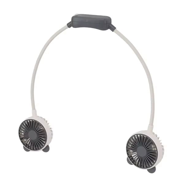 Bærbar Dobbelt-Halsventilator USB Genopladelig Håndfri Ventilator