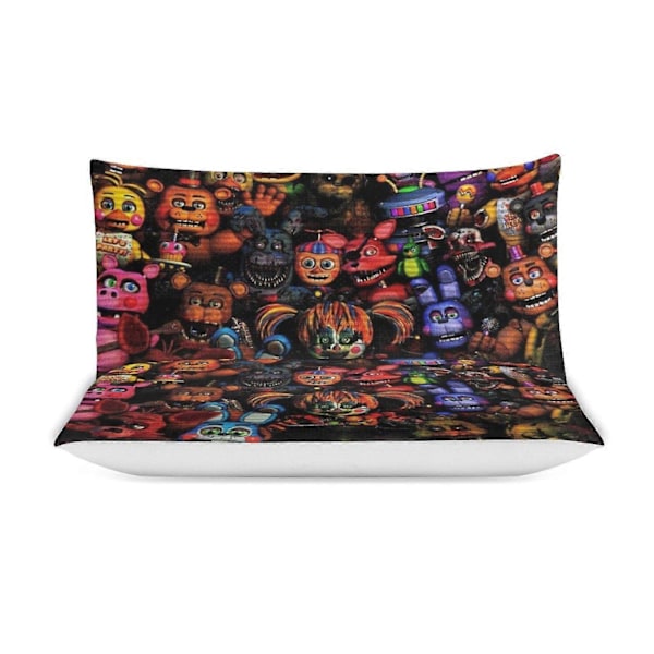 87v Five Nights at Freddy's 3-delt sengesett Varmt og komfortabelt mykt dynetrekk sengesett med 1 dynetrekk og 2 putetrekk for gutter jenter 135x200cm 53x78in